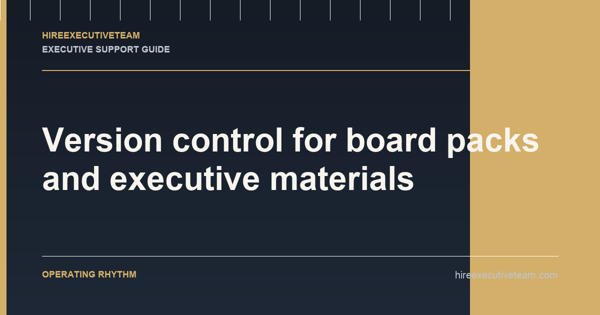 Version control for board packs and executive materials article illustration