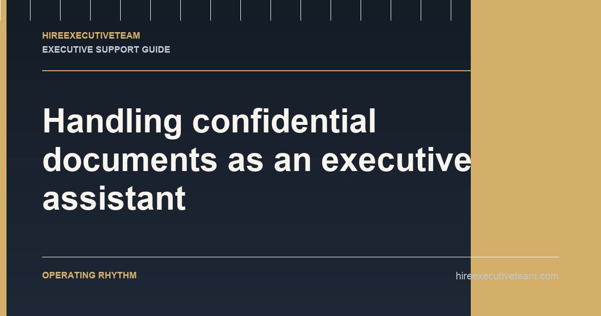 Handling confidential documents as an executive assistant article illustration