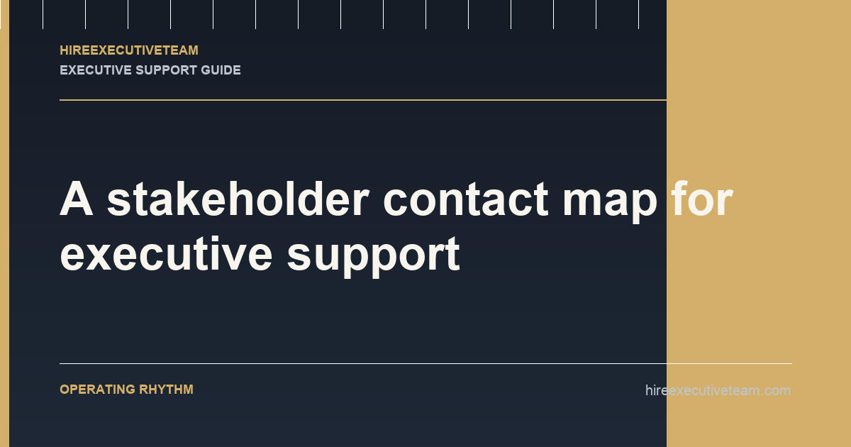 A stakeholder contact map for executive support article illustration