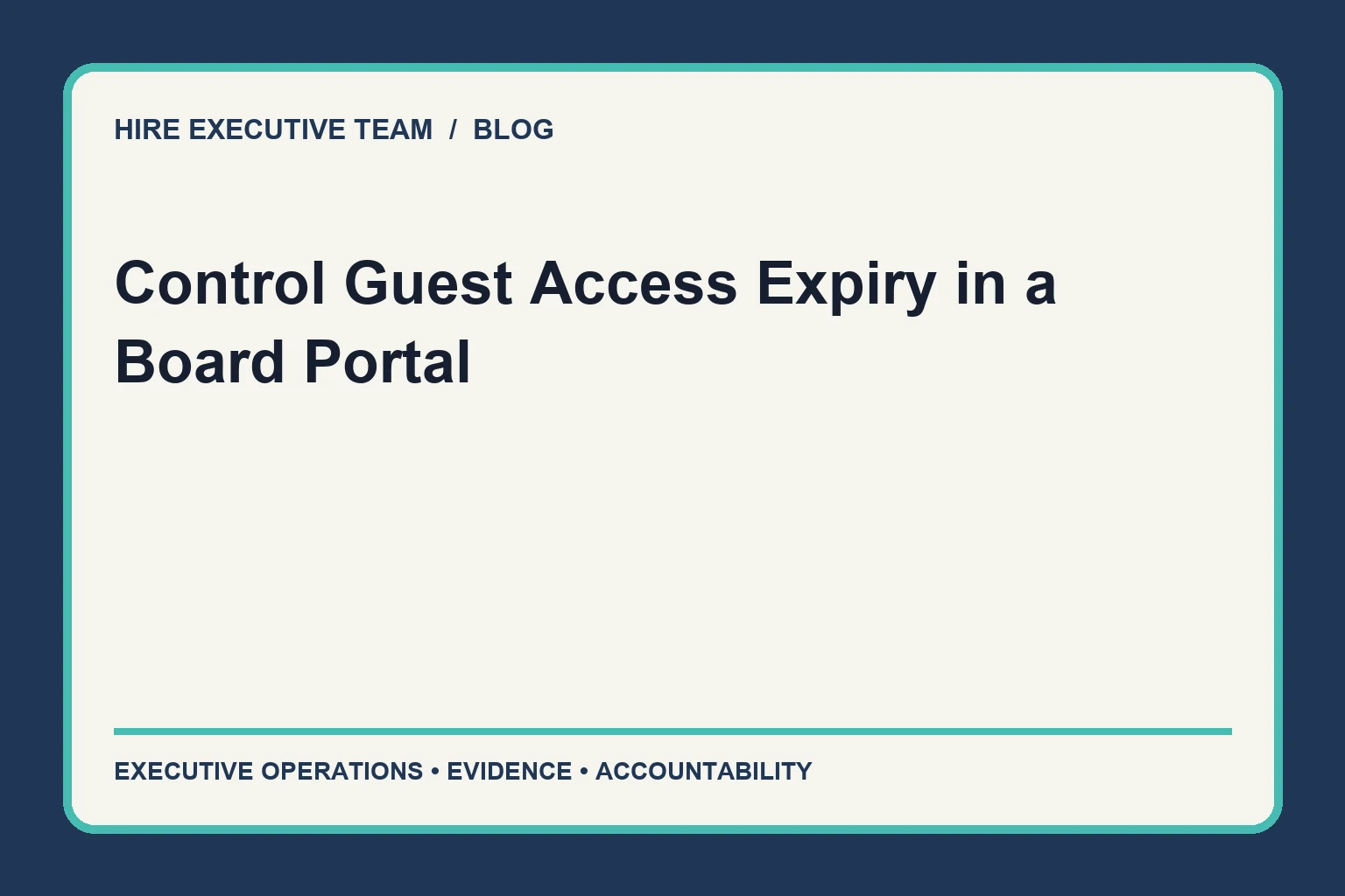 Control Guest Access Expiry in a Board Portal article illustration